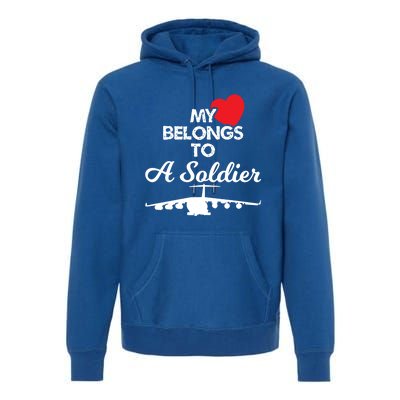 My Heart Belongs To A Soldier Memorial Day 2018 Gift Meaningful Gift Premium Hoodie