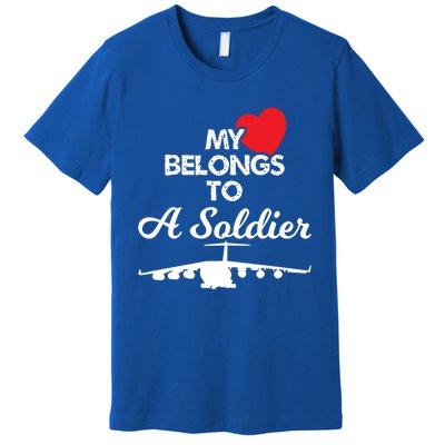 My Heart Belongs To A Soldier Memorial Day 2018 Gift Meaningful Gift Premium T-Shirt