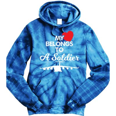 My Heart Belongs To A Soldier Memorial Day 2018 Gift Meaningful Gift Tie Dye Hoodie