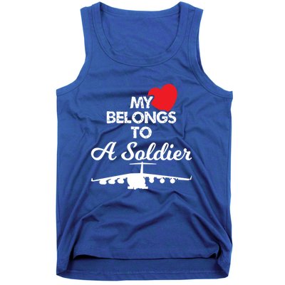 My Heart Belongs To A Soldier Memorial Day 2018 Gift Meaningful Gift Tank Top