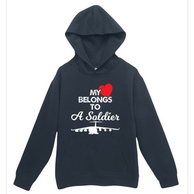 My Heart Belongs To A Soldier Memorial Day 2018 Gift Meaningful Gift Urban Pullover Hoodie