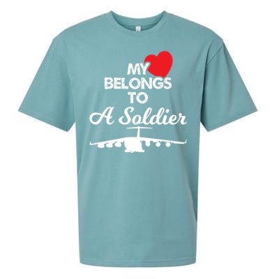 My Heart Belongs To A Soldier Memorial Day 2018 Gift Meaningful Gift Sueded Cloud Jersey T-Shirt