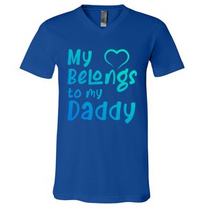 My Heart Belongs To My Daddy Great Gift V-Neck T-Shirt