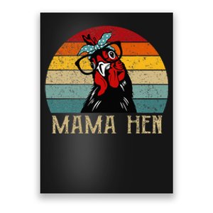 Mama Hen Bandana Headband Glasses Poster