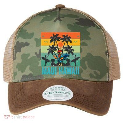 Maui Hawaii Beach Coconut Rooster Legacy Tie Dye Trucker Hat