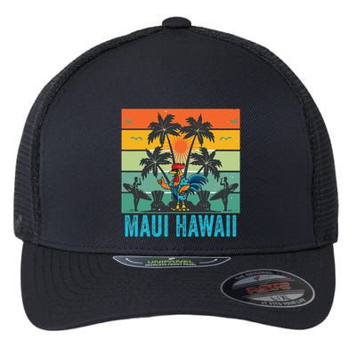 Maui Hawaii Beach Coconut Rooster Flexfit Unipanel Trucker Cap