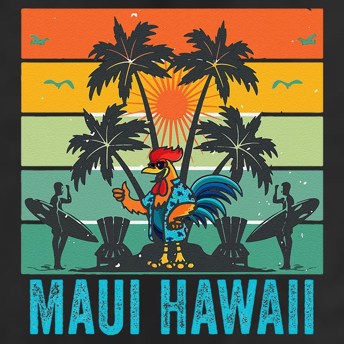 Maui Hawaii Beach Coconut Rooster Adult Drive Performance Visor