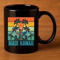 Maui Hawaii Beach Coconut Rooster 11oz C Handle Ceramic Mug