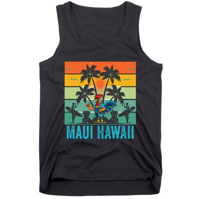 Maui Hawaii Beach Coconut Rooster Tank Top