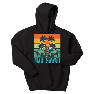 Maui Hawaii Beach Coconut Rooster Kids Hoodie