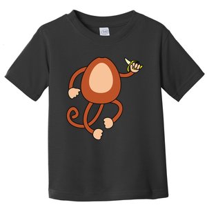 Monkey Holding Banana Costume Funny Easy Halloween Gift Toddler T-Shirt