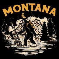 Montana Hiking Bigfoot Nighttime Stroll Mountains & Stars Impact Tech Backpack