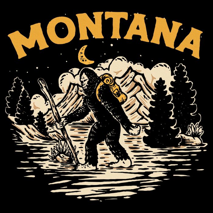 Montana Hiking Bigfoot Nighttime Stroll Mountains & Stars Impact Tech Backpack