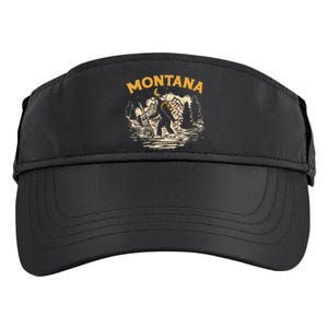 Montana Hiking Bigfoot Nighttime Stroll Mountains & Stars Adult Drive Performance Visor