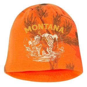 Montana Hiking Bigfoot Nighttime Stroll Mountains & Stars Kati - Camo Knit Beanie