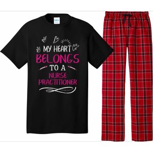 My Heart Belongs To A Nurse Practitioner Valentine Day Gift Pajama Set