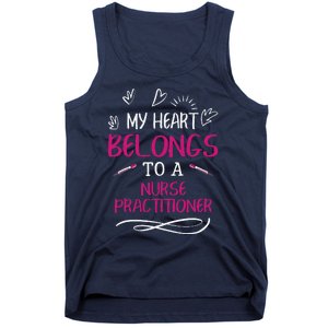 My Heart Belongs To A Nurse Practitioner Valentine Day Gift Tank Top