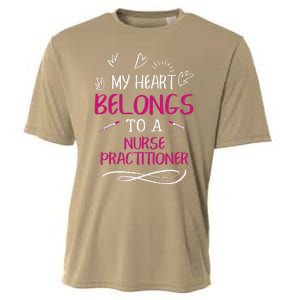 My Heart Belongs To A Nurse Practitioner Valentine Day Gift Cooling Performance Crew T-Shirt