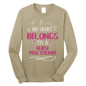 My Heart Belongs To A Nurse Practitioner Valentine Day Gift Long Sleeve Shirt