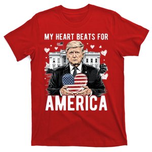 My Heart Beats For America Trump Valentines Day T-Shirt