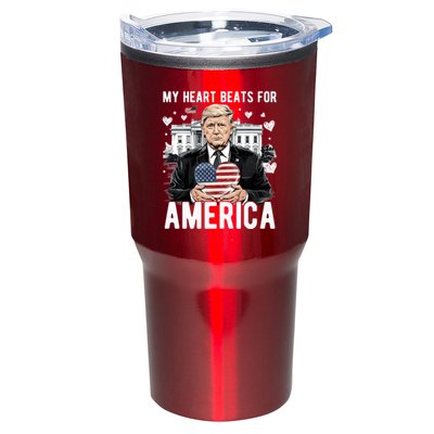 My Heart Beats For America Trump Valentines Day Tumbler