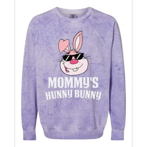 Mommy's Hunny Bunny Easter Cool Bunny Rabbit Colorblast Crewneck Sweatshirt