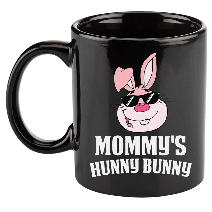 Mommy's Hunny Bunny Easter Cool Bunny Rabbit 11oz C Handle Ceramic Mug