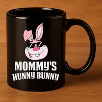 Mommy's Hunny Bunny Easter Cool Bunny Rabbit 11oz C Handle Ceramic Mug