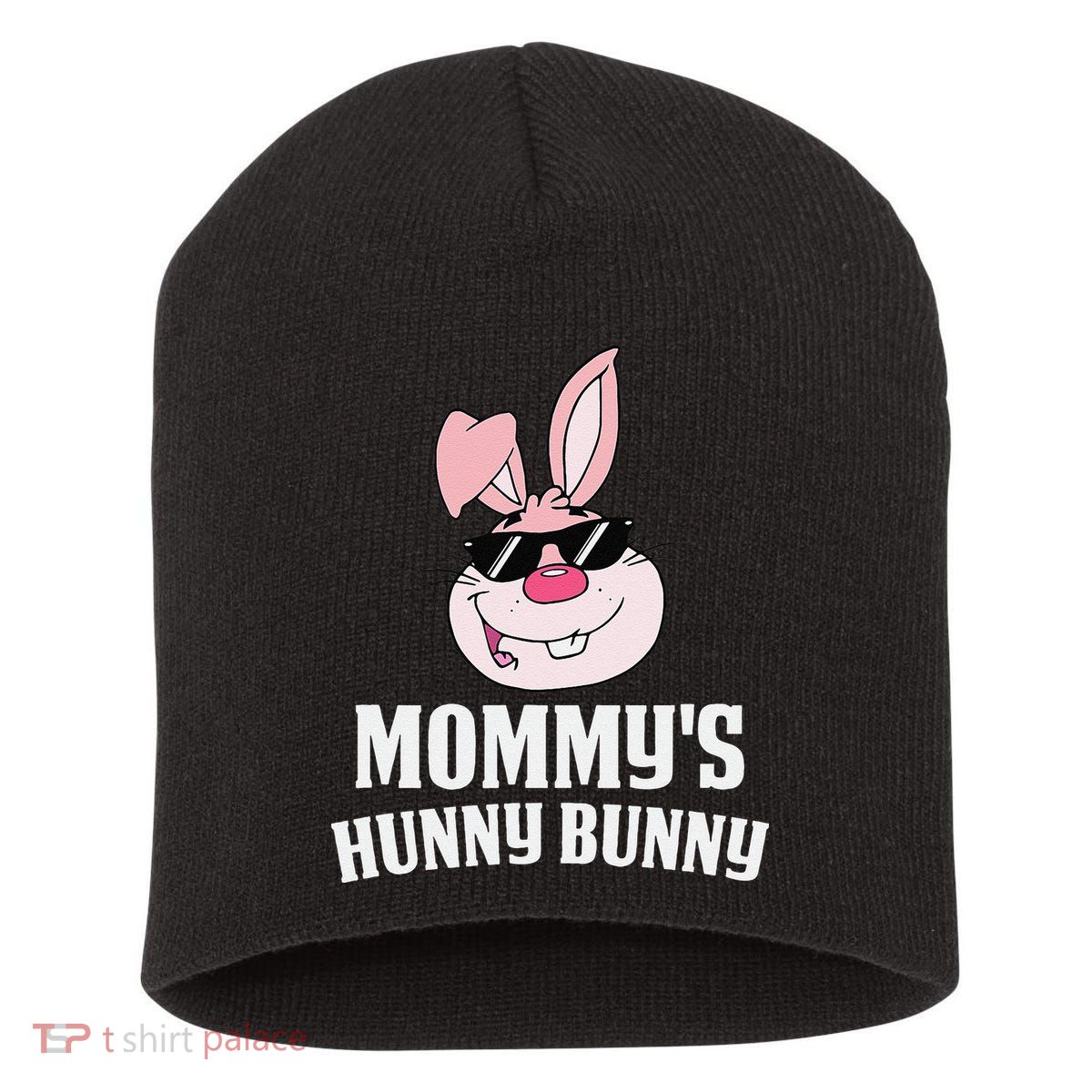Mommy's Hunny Bunny Easter Cool Bunny Rabbit Short Acrylic Beanie