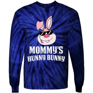 Mommy's Hunny Bunny Easter Cool Bunny Rabbit Tie-Dye Long Sleeve Shirt