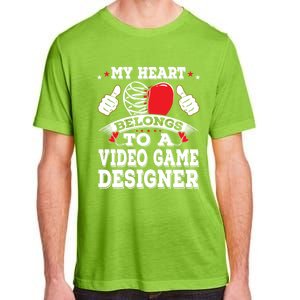 My Heart Belongs To A Video Game Designer Valentines Day Gift Adult ChromaSoft Performance T-Shirt