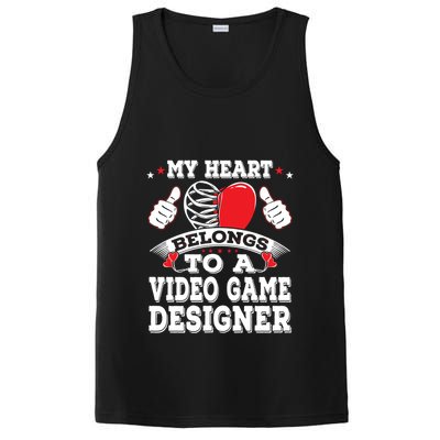 My Heart Belongs To A Video Game Designer Valentines Day Gift PosiCharge Competitor Tank