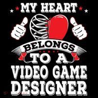 My Heart Belongs To A Video Game Designer Valentines Day Gift Wool Snapback Cap