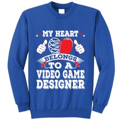 My Heart Belongs To A Video Game Designer Valentines Day Gift Sweatshirt