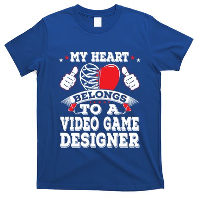 My Heart Belongs To A Video Game Designer Valentines Day Gift T-Shirt