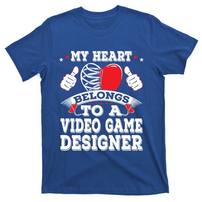 My Heart Belongs To A Video Game Designer Valentines Day Gift T-Shirt