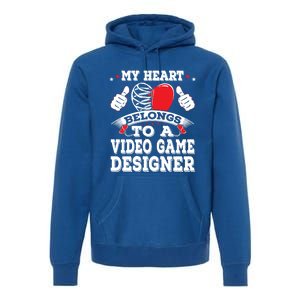 My Heart Belongs To A Video Game Designer Valentines Day Gift Premium Hoodie