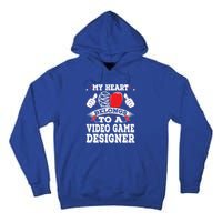 My Heart Belongs To A Video Game Designer Valentines Day Gift Tall Hoodie