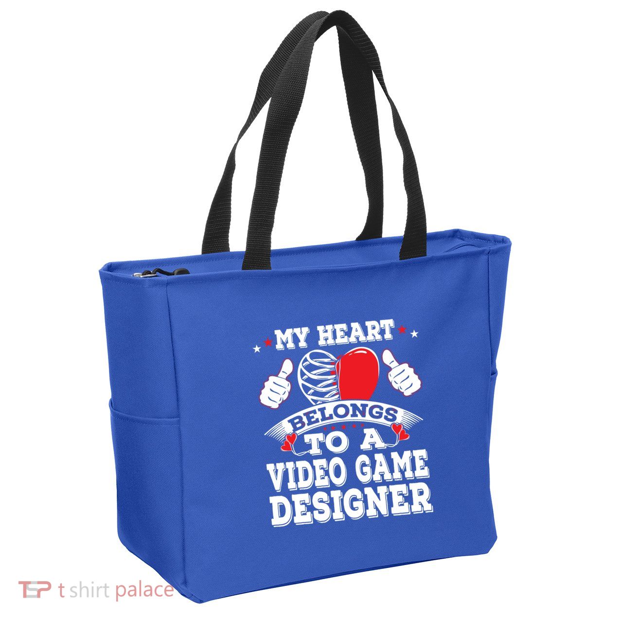 My Heart Belongs To A Video Game Designer Valentines Day Gift Zip Tote Bag