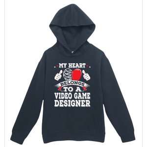 My Heart Belongs To A Video Game Designer Valentines Day Gift Urban Pullover Hoodie