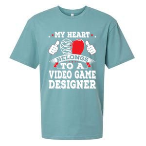 My Heart Belongs To A Video Game Designer Valentines Day Gift Sueded Cloud Jersey T-Shirt