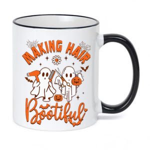 Making Hair Bootiful Funny Scary Ghost Hairdresser Halloween 11oz Black Color Changing Mug