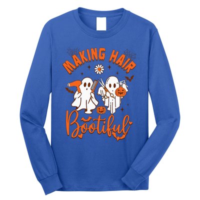 Making Hair Bootiful Funny Scary Ghost Hairdresser Halloween Long Sleeve Shirt