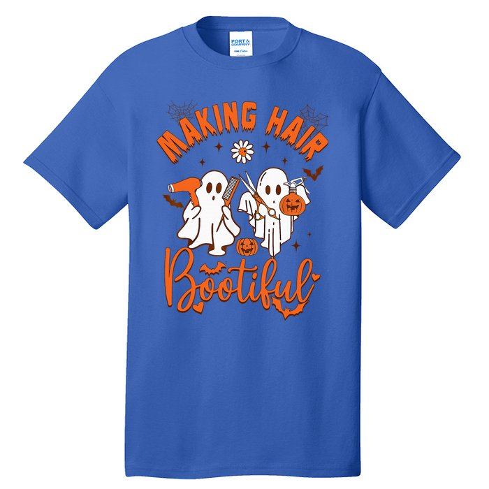 Making Hair Bootiful Funny Scary Ghost Hairdresser Halloween Tall T-Shirt