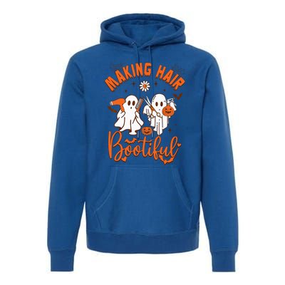 Making Hair Bootiful Funny Scary Ghost Hairdresser Halloween Premium Hoodie