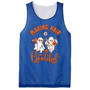 Making Hair Bootiful Funny Scary Ghost Hairdresser Halloween Mesh Reversible Basketball Jersey Tank