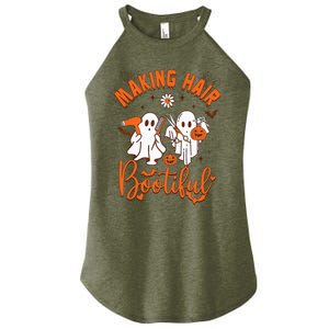 Making Hair Bootiful Funny Scary Ghost Hairdresser Halloween Women's Perfect Tri Rocker Tank