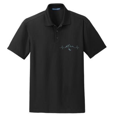 Mountain Heartbeat Best Mountain Climbing Hiking Tee Gift Dry Zone Grid Polo