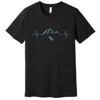 Mountain Heartbeat Best Mountain Climbing Hiking Tee Gift Premium T-Shirt