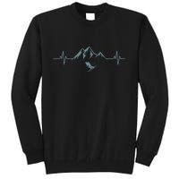 Mountain Heartbeat Best Mountain Climbing Hiking Tee Gift Tall Sweatshirt